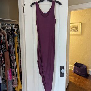 Purple Asymmetrical Maxi Dress